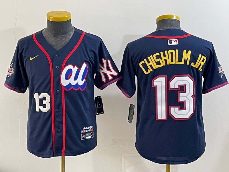 Youth 2025 New York Yankees #13  Chisholm Jr Nike MLB All Star Jersey style 725006